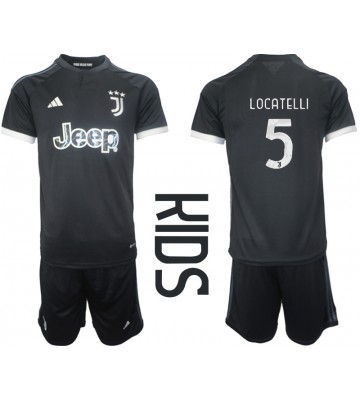 Juventus Manuel Locatelli #5 Koszulka Trzecich Dziecięca 2023-24 Krótki Rękaw (+ Krótkie spodenki)